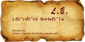 Léránt Borbála névjegykártya