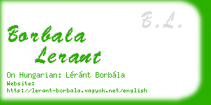 borbala lerant business card